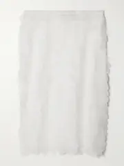 [16ARLINGTON] 16ARLINGTON - Delta Pailette-embellished Tulle Midi Skirt - White - UK 8 UK 8 White