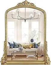 Decor Trends Traditional Ornate Arch Wall Mirror Vintage Fireplace Mirror Mantel Decor, Antique Gold, 36 inches x28 inches, Baroque Inspired Wall Mirror, 28 inches W x 36 inches L, 21004-GD