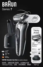 Braun Series 7-7071cc Men's Rechargeable Wet & Dry Electric Foil Shaver System