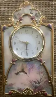 Bradford Exchange standing clock "Garden Whispers" limited edition from 2001 NEW