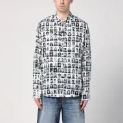 [Martine Rose] Black And White Shirt With Portraits M White