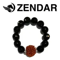 在飛比找momo購物網優惠-【ZENDAR】頂級天然紅珊瑚直側球黑瑪瑙白水晶手鍊 113