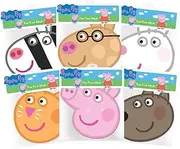 Star Cutouts Ltd SMP91 Pig Party 6 Pack-Peppa, Zoe, Suzie, Candy, Dany & Pedro Dany/Pedro Mask, Transparent, One Size