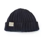 RD-H-10-RIBBED BEANIE 羊毛毛帽 丈青