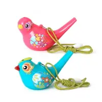 在飛比找樂天市場購物網優惠-水鳥音樂小鳥口哨哨子兒童寶寶吹奏喇叭樂器彩繪個月戲水玩具