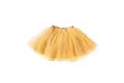 Soft Tulle Tutu Skirt with Wide Elastic Waist Band - Mustard