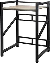 PAPABA Over Washer and Dryer Shelves,Adjustable Laundry Room Organization,Resistant to Scratches Rust Iron Clothes Drying Rack,Storage Shelves for Towels,Toilet Paper,Laundry Detergent (Black)