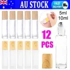 12Pcs Glass Bottle Roller Rollerball Perfume Frosted Essential Oil Roll On Ball