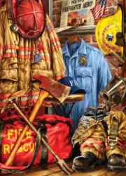 MasterPieces Fire and Rescue 1000 Piece Jigsaw Puzzle By Dona Gelsinger