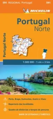 Portugal Norte - Michelin Regional Map 591 NEW Book