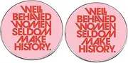 [ZENRUIMING] 2pcs Inspirational Feminist Enamel Pins, Well Behaved Women Seldom Make History Circular Lapel Pins, Clothes Hats Backpacks Metal Alloy Badges, 3cm(1.2"), Metal, no gemstone