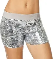 WILBERS & WILBERS 6431 Hot Pants with Sequins, Short Shiny Shorts, Party Outfit for Festival, Carnival