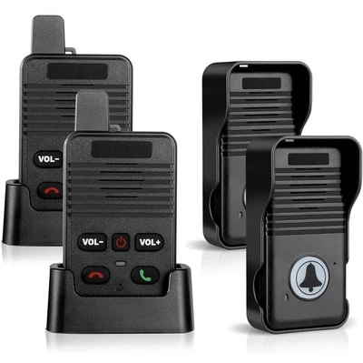 Wireless Doorbell, Hands Free Intercom Doorbells 1000ft Range, Full Duplex Two
