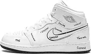 [Nike] Jordan Youth Jordan 1 Mid GS DQ1864 100 Schematic - Size 4.5Y White/Black