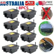 8Pcs Defence Rat Bait Station Trap Lockable Control Box Rodent Poison Mouse AU
