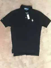NWT! Polo Ralph Lauren Men's Polo Bear Polo Shirt Black Tuxedo RL 13 Vintage S