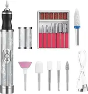 Nail File Drill - Rechargeable Cordless Electric Filer | Gel Polish Remover | Hand Fingernail Tools | Professional Manicure Kit for Salon Home | Easy Efile Kit for Gel Polish & Acrylic
