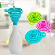 6 Foldable Silicone Funnel Set - Multi-Use Kitchen Funnels for Liquid Transfer