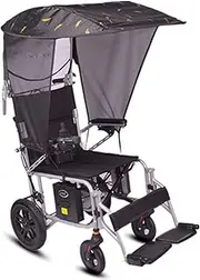Protective Universal Wheelchair Canopy - Sun Shade and Rain Cover for Most Wheelchairs, Durable UV & Tear Resistant Folding Cape with Water Protection