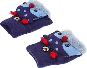 [VALICLUD] Gloves Knitted Christmas Warm Plush Mitten Winter Knitting