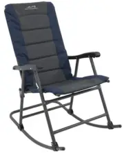 NEW Alps Mountaineering Navy Gray Folding Locking Steel Frame Rocking Chair