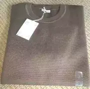 LEMAIRE x UNIQLO 'U' Men's Designer Milano Ribbed SS Crew Neck Sweater S Kha NWT