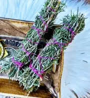 Rosemary Smudge Sticks. Sage. Ritual Tool. Wicca. Witchcraft