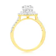 Luminesce Lab Grown Diamond 1.5 Carat Solitaire Fancy Ring in 9ct Yellow Gold, S