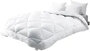 BEDRA BEDDING Bamboo Feather & Down Quilt, 700GSM Doona/Duvet with Cotton Cover, Warm for Spring Autumn Winter, Queen Size