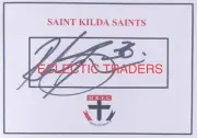 Riley Bonner SIGNED St Kilda Saints Card. AFL Football. Steele Sinclair King