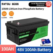 48V(51.2V) 100AH Lithium Battery Rechargeable LiFePO4 15000+ Built-in BMS RV