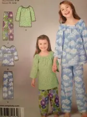 Simplicity Sewing Pattern 1532 Childs Girls Top Pants Pajamas Size 3-14 Uncut