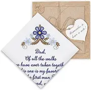[W&F GIFT] Embroidered Wedding Handkerchief - Mom, Dad, New Mom, New Dad & Grandma