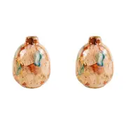 2x Urban Della Artisian 10cm Ceramic Flower Vase Home Decor Table Display Pot