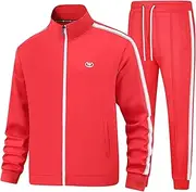 [BASICDOT] Men's Tracksuits Set Long Sleeve Causal Full Zip Running Sports Sweatsuit for Men 2 Piece Outfits