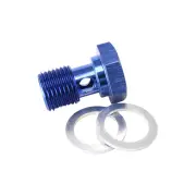 Aeroflow Brand Alloy Banjo Bolt Thread M16 x 1.5 Suits -6 Blue Finish