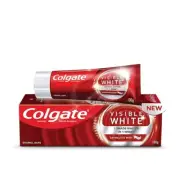 Colgate Visible White, teeth whitening Toothpaste with sparkling mint - 100gm