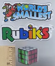 World's Smallest RUBIK'S CUBE Puzzle 3D Toy Miniature Doll Retro 80's Mini Rubik