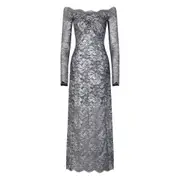[Rabanne] Rabanne Laced Maxi Dress 38 FR SILVER