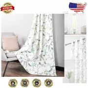 Luxurious Faux Linen Drapes 42" x 72" - Light Control & Easy Care with Tie Backs