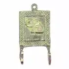 New Vintage Back Pack Hanger Green Antique Coat Rack Brass Wall Hooks Elephant