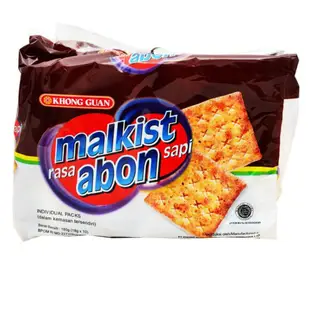 印尼 KHONG GUAN Malkist Abon Crackers 康元牛肉味蘇打餅乾 10*21g