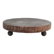 Paulownia Wood 30cm Trivet Kitchen/Dining Dish/Pot Round Stand Decor Large Mocha