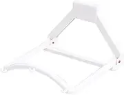 SWOOMEY Punch Foldable Washbasin Storage Rack Hanger for Kitchen Bathroom Space Saving Design with Hooks for Towels Accessories White