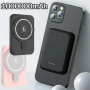 1000000mAh Magnetic Power Bank MagSafe Wireless Battery Pack For iPhone 15 14 13