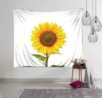 在飛比找Yahoo!奇摩拍賣優惠-直銷#北歐風ins掛布向日葵太陽花墻面背景裝飾畫布掛毯桌蓋布
