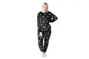 The Nightmare Before Christmas Womens/Ladies Star Fleece Long Pyjama Set (Black/White) - UTNS8709