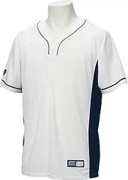 [ASICS] BAD021 Baseball Shirt, Short Sleeve, General Size, White/Black, M