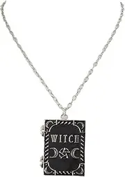 [Restyle] Gypsy Gothic Dark Magic Witchcraft Witch Book Locket Pendant Necklace