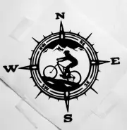 COMPASS MOUNTAIN BIKE Vinyl Decal -Sticker for Jeep Car Truck Bumper Wall Window